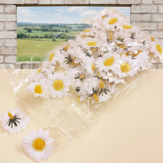 sacchetto margherite bianche di stoffa tessuto da spargere incollare per bomboniere fai da te decorazioni fioristi composizioni floreali pasquali centrotavola applicazioni borse