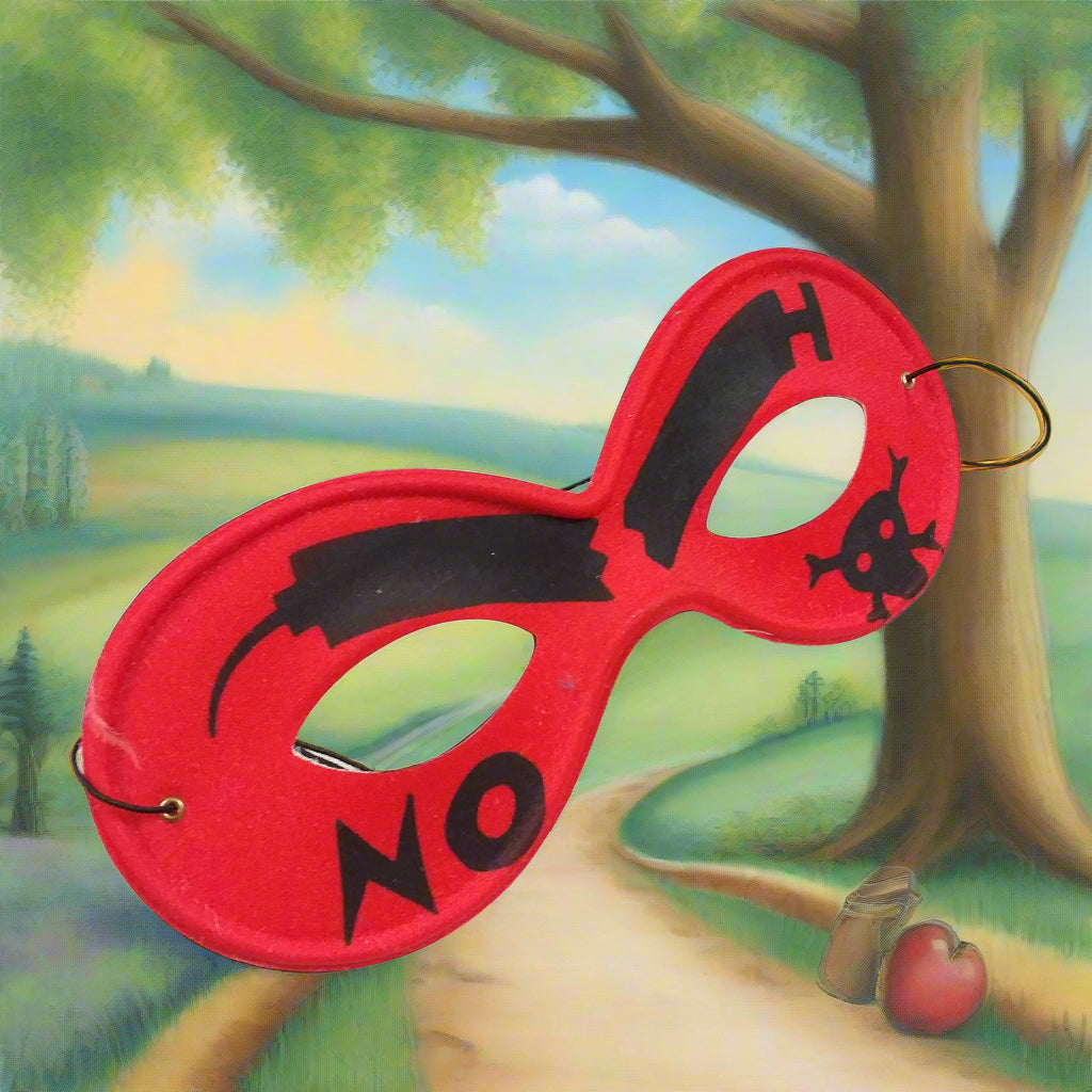 rossa scritte simboli halloween maschere carnevale adulti per occhi colorate con elastico