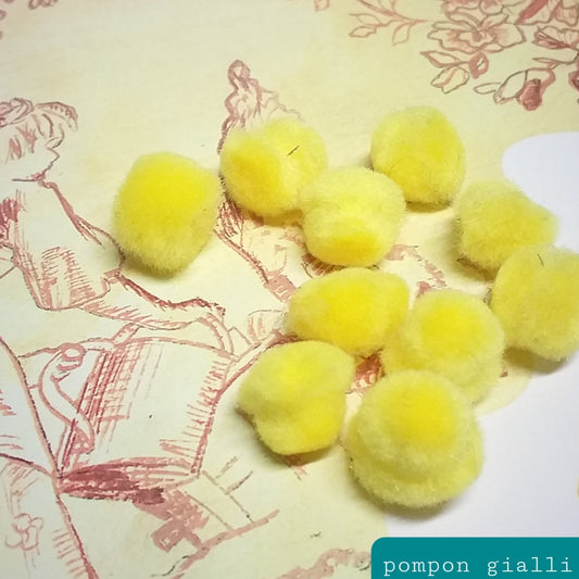 lotto pompon gialli ciniglia 8 marzo auguri con mimosa artificiale e fai da te festa della donna decorazioni casa vetrina negozio idee regalo packaging vetrinistica