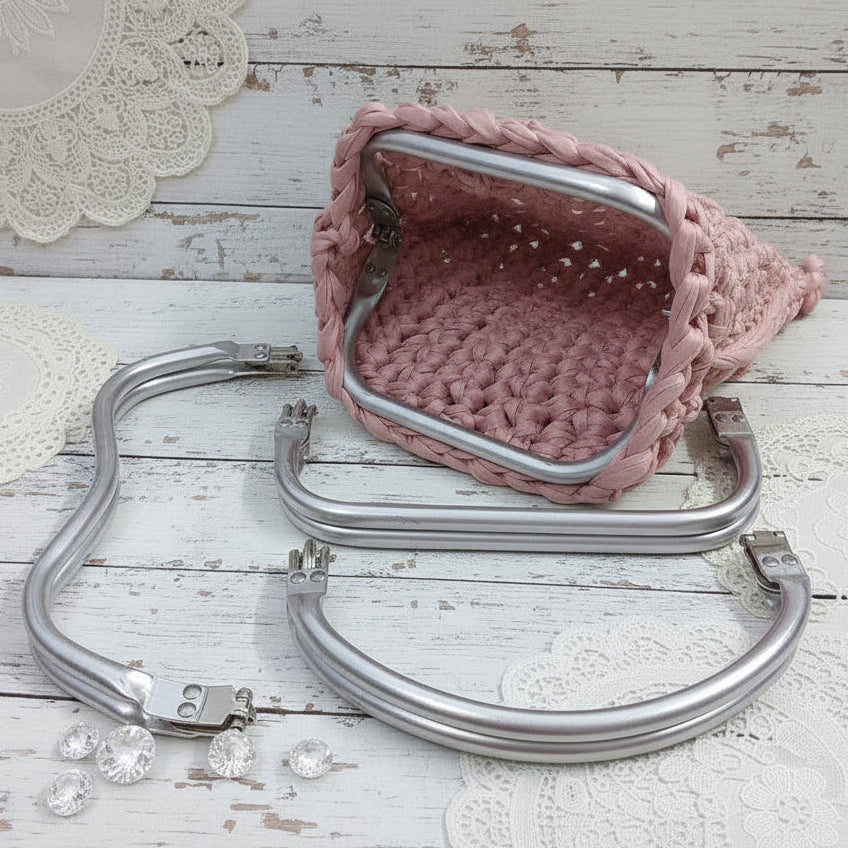 Chiusura molla clic clac a scomparsa borsa uncinetto pochette