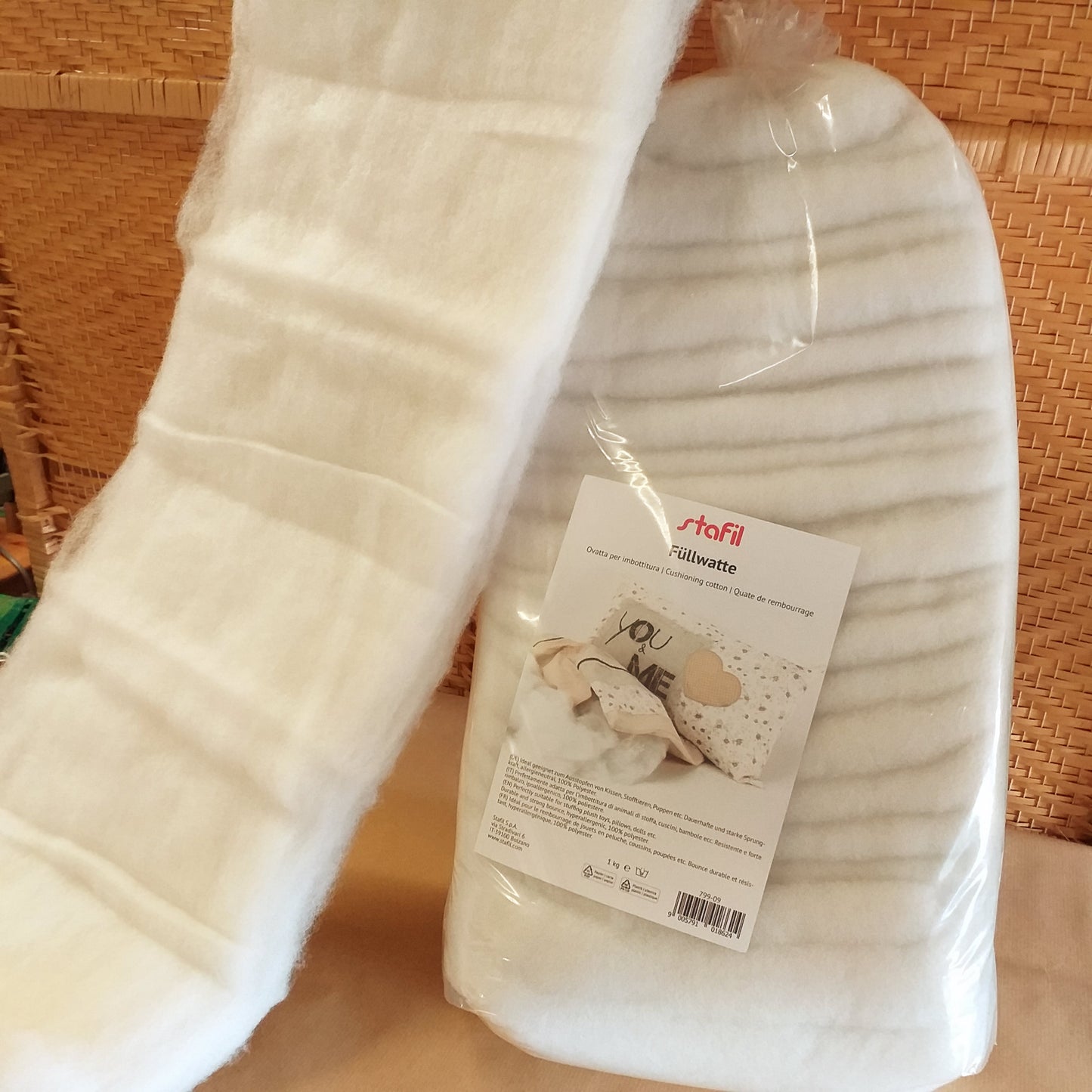 Fullwatte Stafil vetrina sacchi da 1 kg vendita a peso ovatta per imbottitura cucito creativo bambole pupazzi bomboniere normale morbida