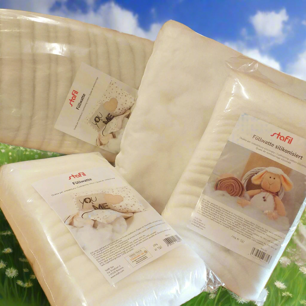 Fullwatte Stafil vetrina sacchi da 200 g 250 g 1 kg vendita a peso ovatta per imbottitura cucito creativo bambole pupazzi bomboniere normale morbida e siliconata federa imbottita per cuscino fai da te