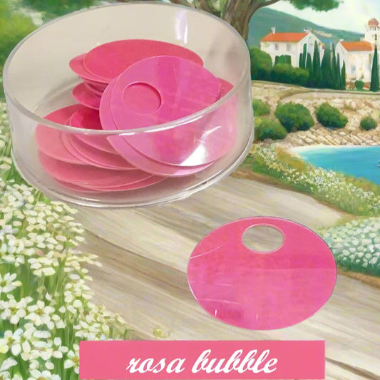 rosa bubble cangiante grandi giganti paillettes da 20 mm foro 5 mm per borse uncinetto pochette di fettuccia cotone thai lycra lurex clutch bags crochet knitting