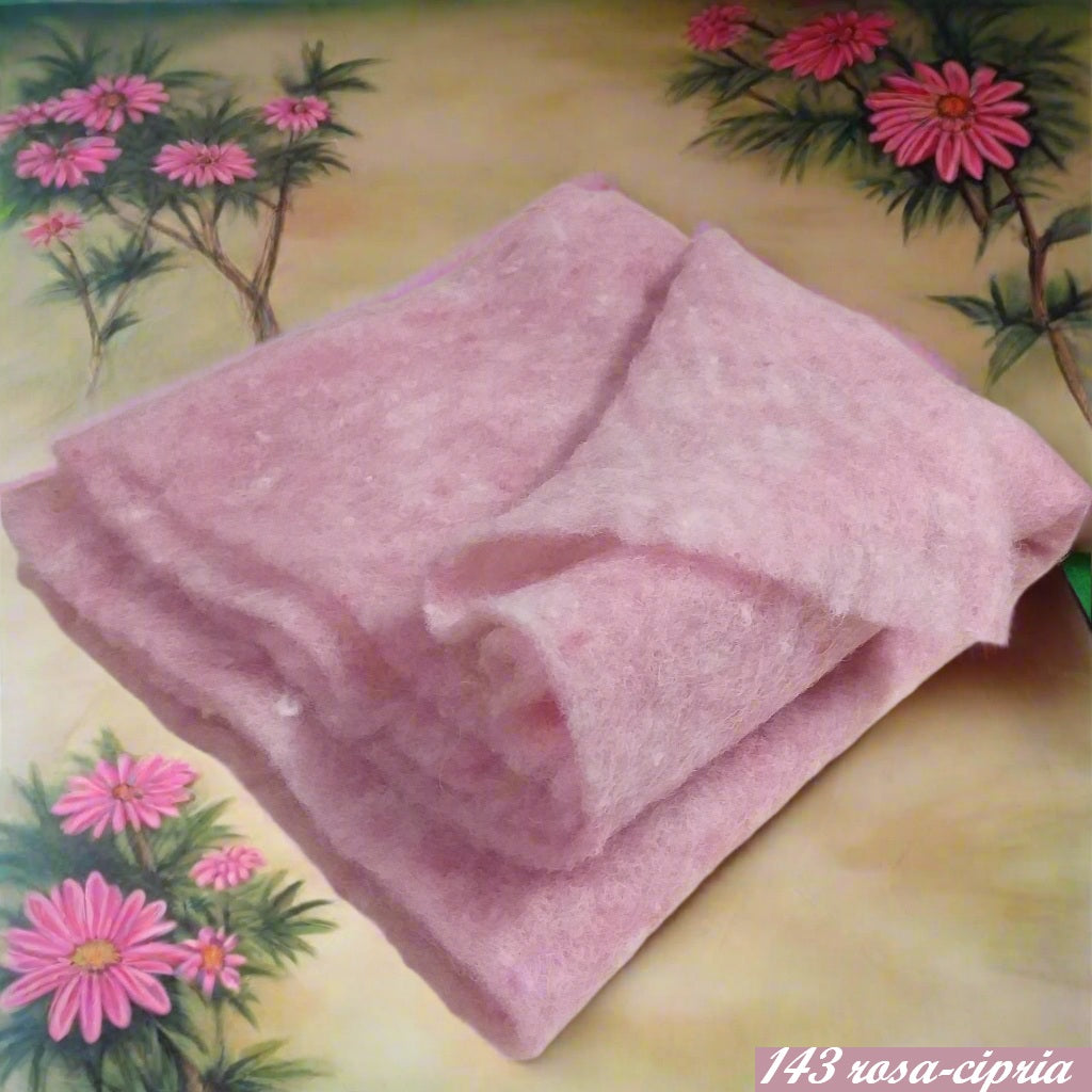 143 rosa cipria feltro vello di lana Stafil-Lehner Filz Ultima Wolle tessuto morbido modellabile panno 4 mm uso creare bambolina natalizia gonna fiocco rivestire piedi di legno palline ago infeltrimento