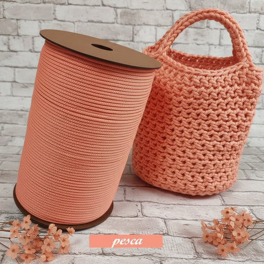 azzurro pastello pesca colori marshmallow Stafil Thai cordino per borse uncinetto portamonete borsellini portacellulare zainetti sacche di corda tripolino cordoncino estivo sintetico