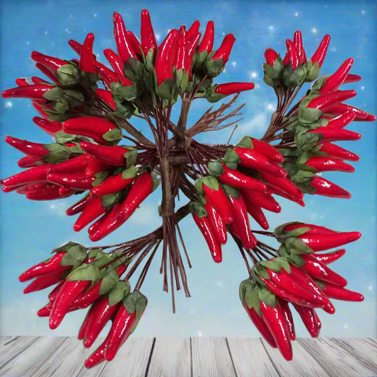 decorazioni fiori fai da te centrotavola natalizio segnaposto pick bomboniere peperoncini rossi finti artificiali uso per composizioni floreali confezionamento packaging regali chiudipacco enogastronomia corona d'alloro laurea