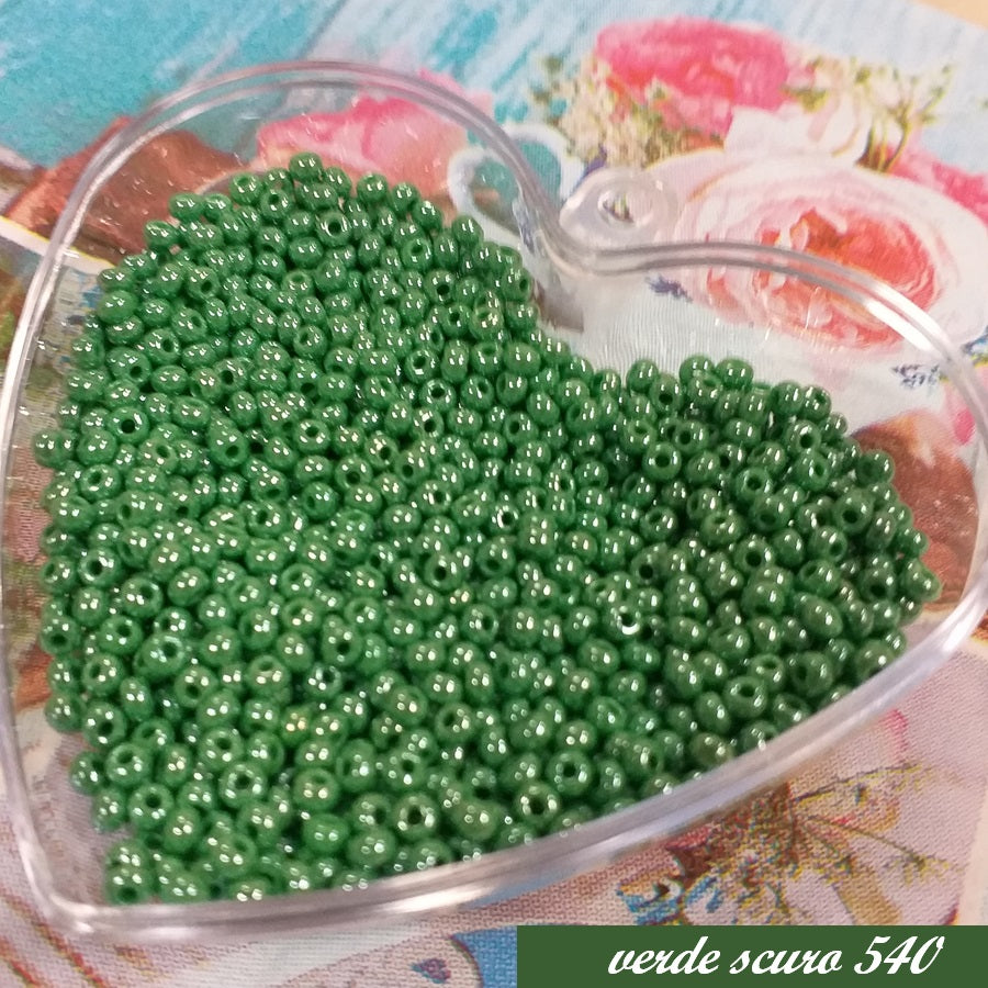 vetro perlato verde scuro beads perline rocailles conteria uso per mix bonsai piantine alberelli animaletti tecnica veneziana foglie di fiori piante e alberi