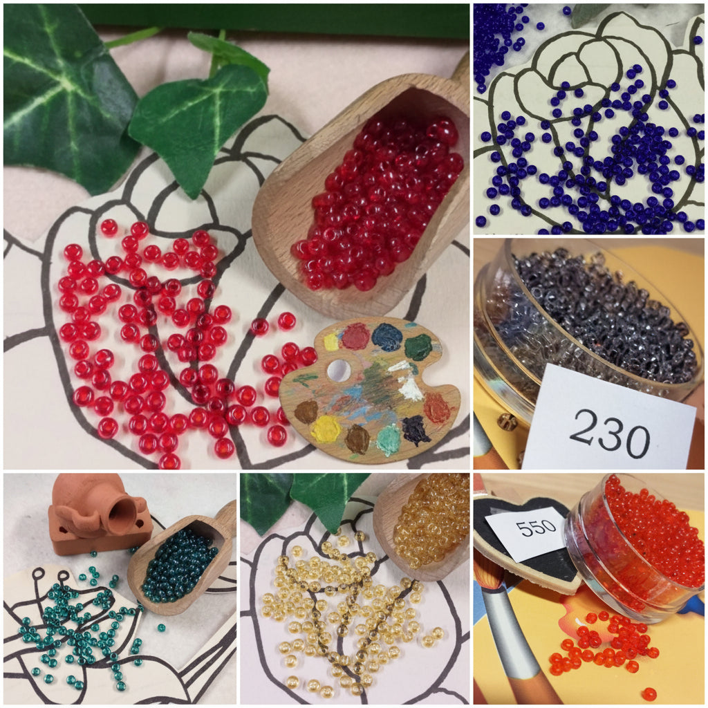 Borsa Per Ferri Da Maglia In Tessuto | Con Manico In Legno | Tasche E Velcro | Motivo Floreale Rosso | Per Cucito E Lavori A Maglia - Foto 6