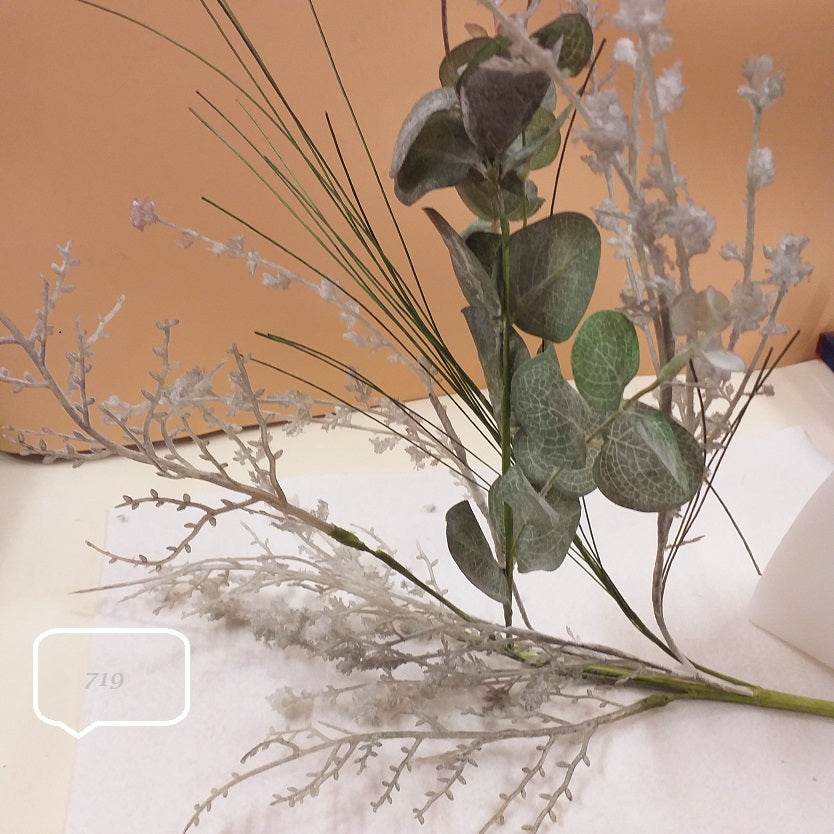 cespuglio eucalipto mirto assortito ramo finto verde piante artificiali decorative ghirlande finte uso per composizioni fiori centrotavola natalizi pasquali fioristi allestimenti matrimonio