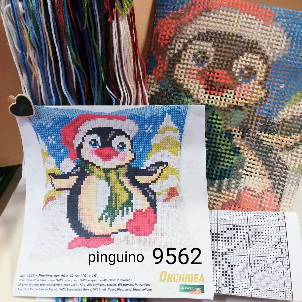 Kit Punto Croce Per Cuscino Paesaggio 45x45 Cm | Per Principianti Con Tela Stampata E Fili | Decorazione Casa Fai Da Te