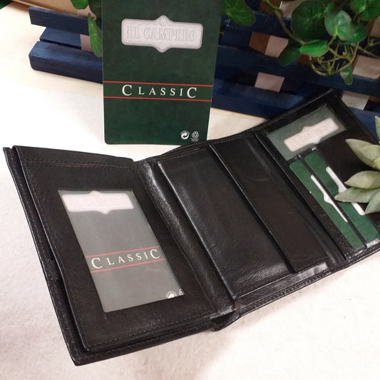 colore nero portafoglio ecopelle El Campero classico con portassegni portacarte borsellino portamonete idea regalo accessori moda donna sportivo con scomparti
