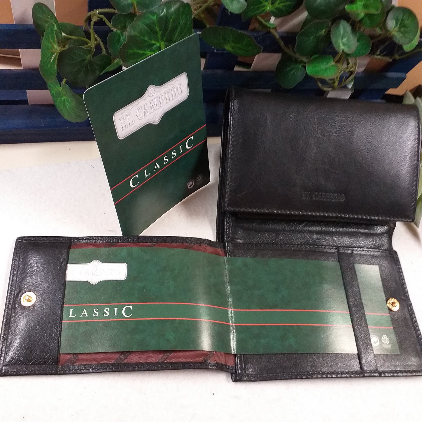 colore nero portafoglio ecopelle El Campero classico con portassegni idea regalo accessori moda donna sportivo con scomparti