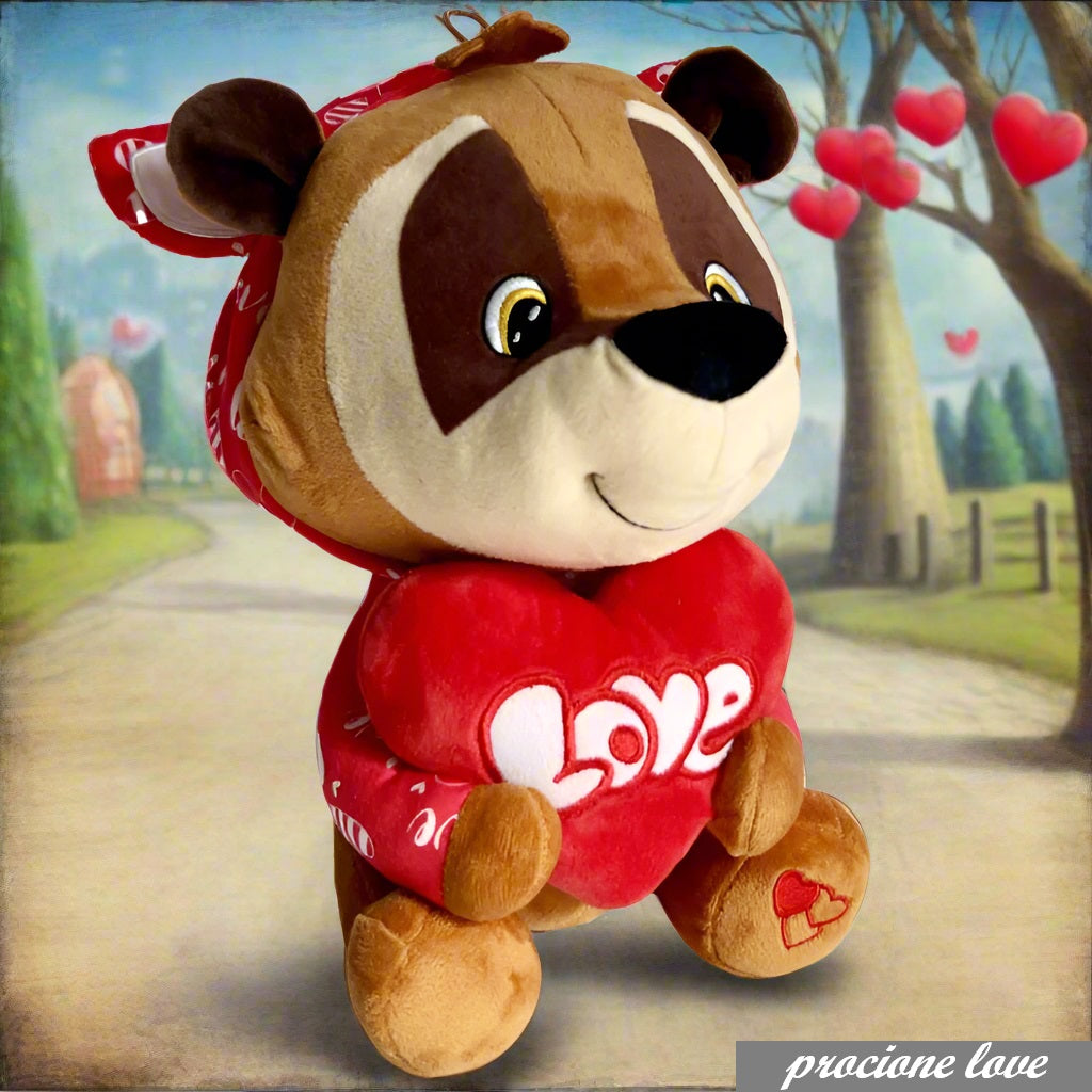 procione love portafortuna pupazzi peluche San Valentino 14 febbraio idee regalo lui lei pupazzetti