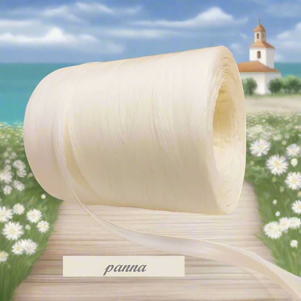 tinte coloniali panna rafia vegetale naturale cellulosa Mas uso uncinetto lavori maglia intreccio cestini tappeti borse spiaggia mare piscina estive abbigliamento moda