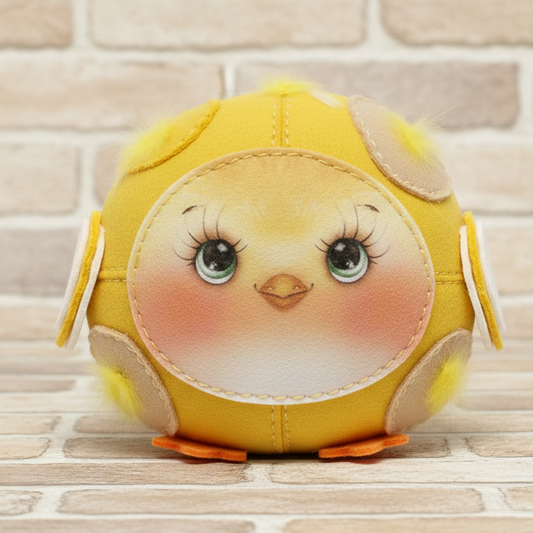 pulcino da realizzare con pannolenci, fommy faccina disegnata