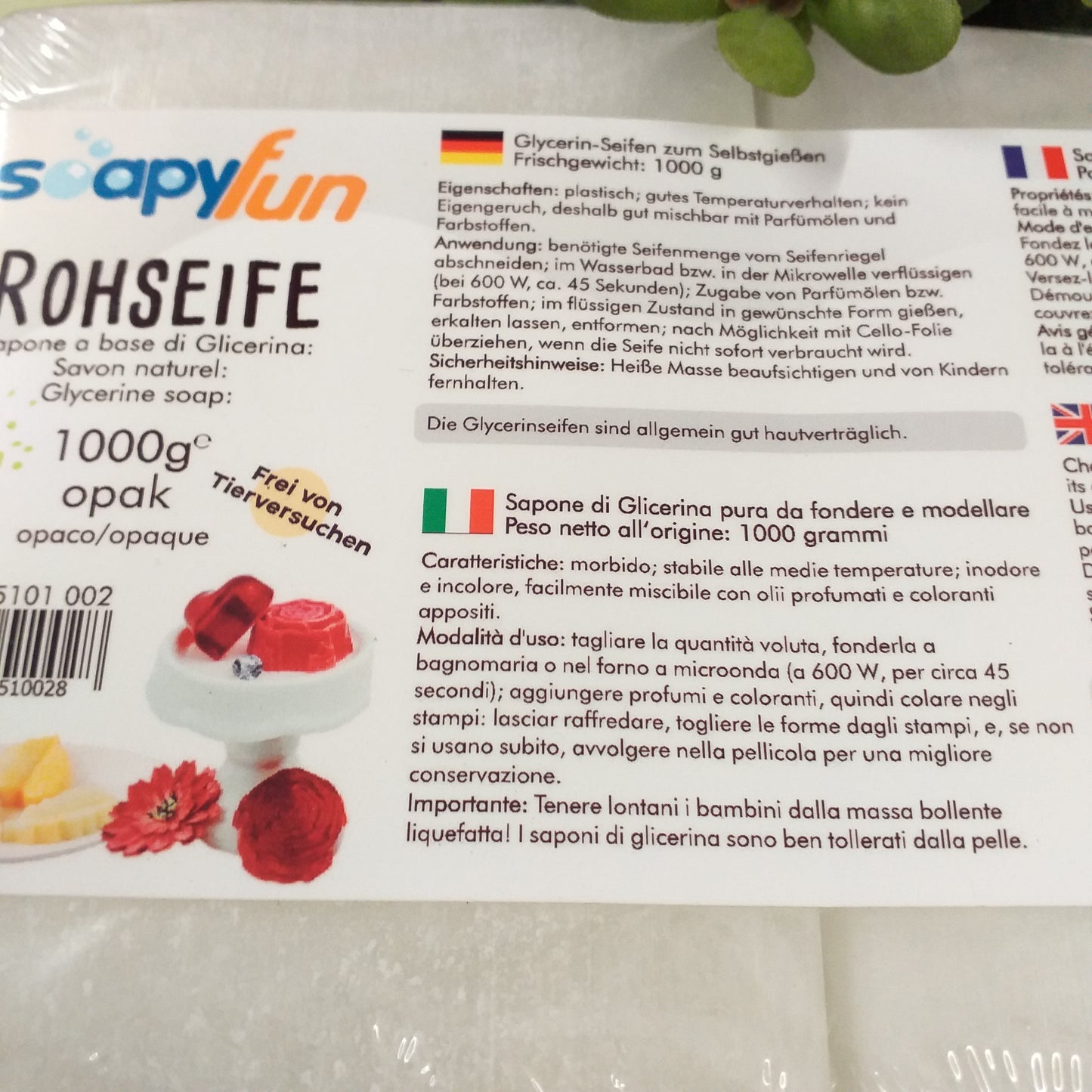 fai da te saponette con sapone di glicerina pura da fondere e modellare peso netto 1000 grammi = kilo naturale non testato su animali modalità uso caratteristiche