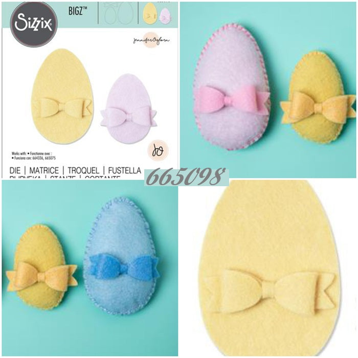 665098 ovetti pannolenci fustella feltro pasquale fommy Bigz Sizzix Bigshot per tagliare materiali creativi lavoretti bambini