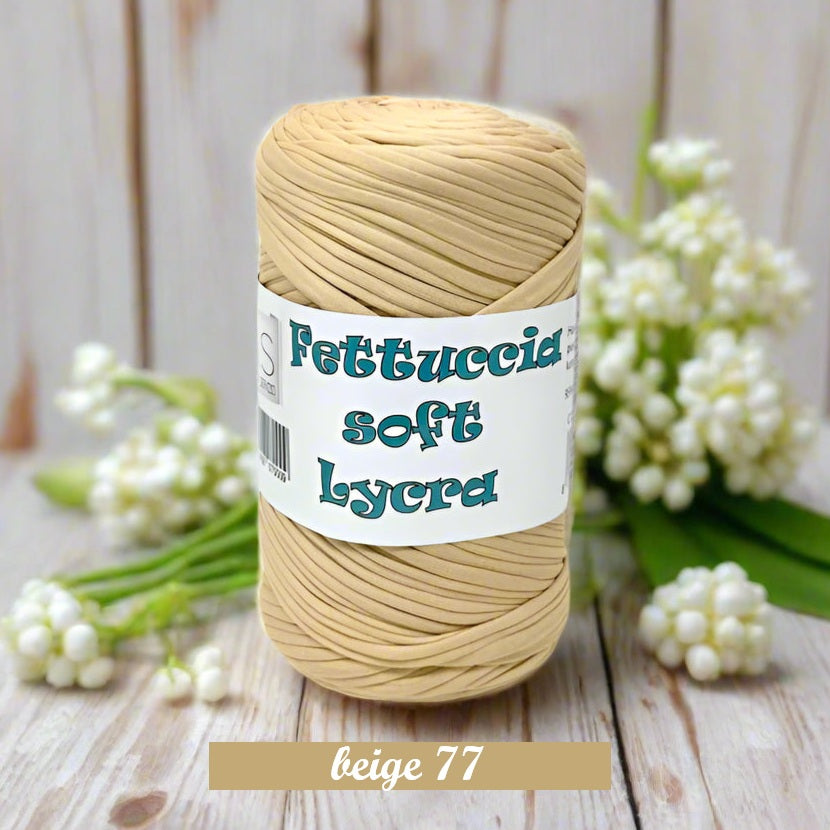 beige 77 lycra soft fettuccia borse uncinetto estive merceria accessori servizio mas produttore PL4000 poliestere con elastane morbida uso crochet pochette clutch bags borse abbigliamento moda mare shopper spiaggia piscina cestini