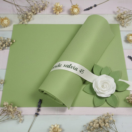 verde salvia per fai da te composizioni foglie fiori Pasqua ghirlanda Natale feltro pannolenci 1 mm morbido sottile tinta unita uso cucito creativo addobbi decorazioni