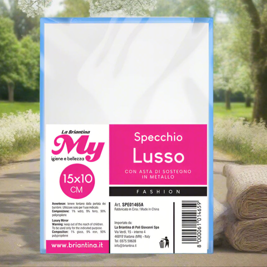 specchio lusso asta sostegno metallo cornice plastica da appoggio sul tavolo economico per cosmesi uso quotidiano a casa in viaggio al mare