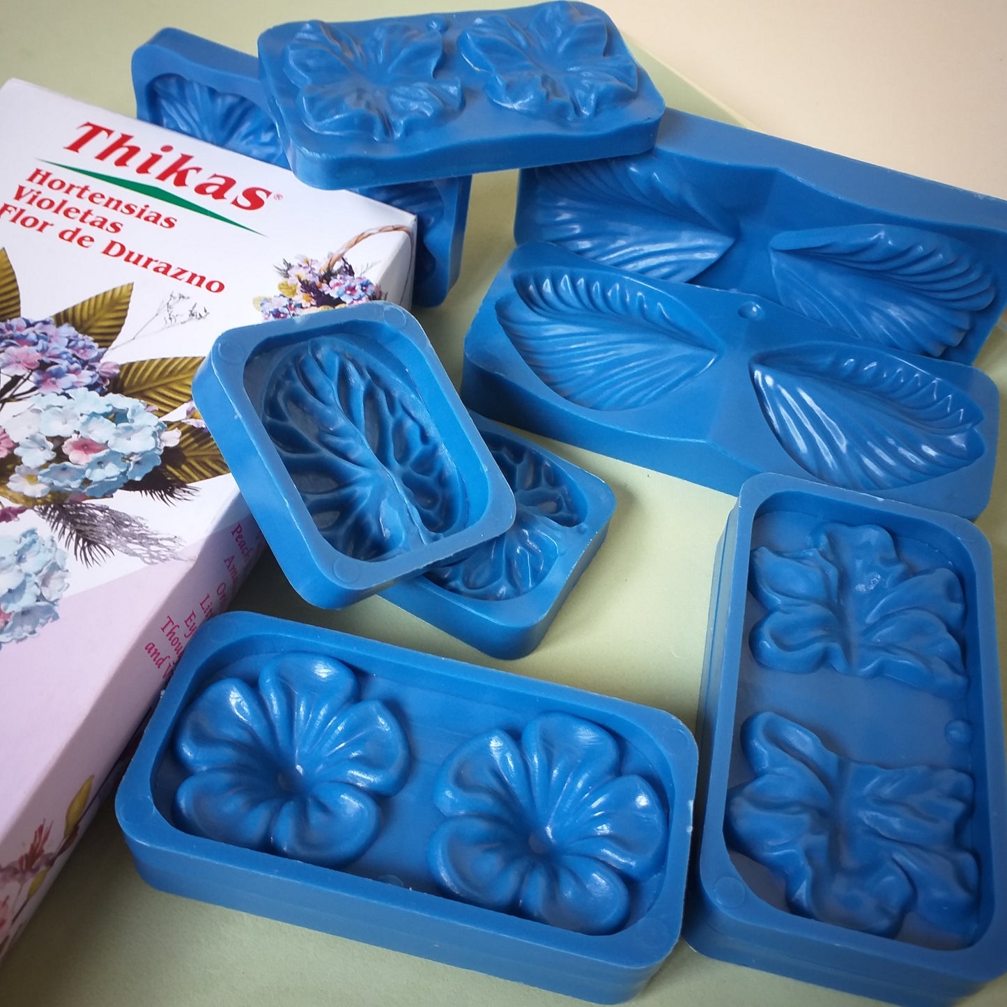 formine stampi Renkalik fiori foglie uso per fommy gomma crepla creativa tessuto termomodellabile velluto primette ecopelle pasta francese creare ortensia violette fiore di pesco idea composizione artificiale e fiorellini bomboniere