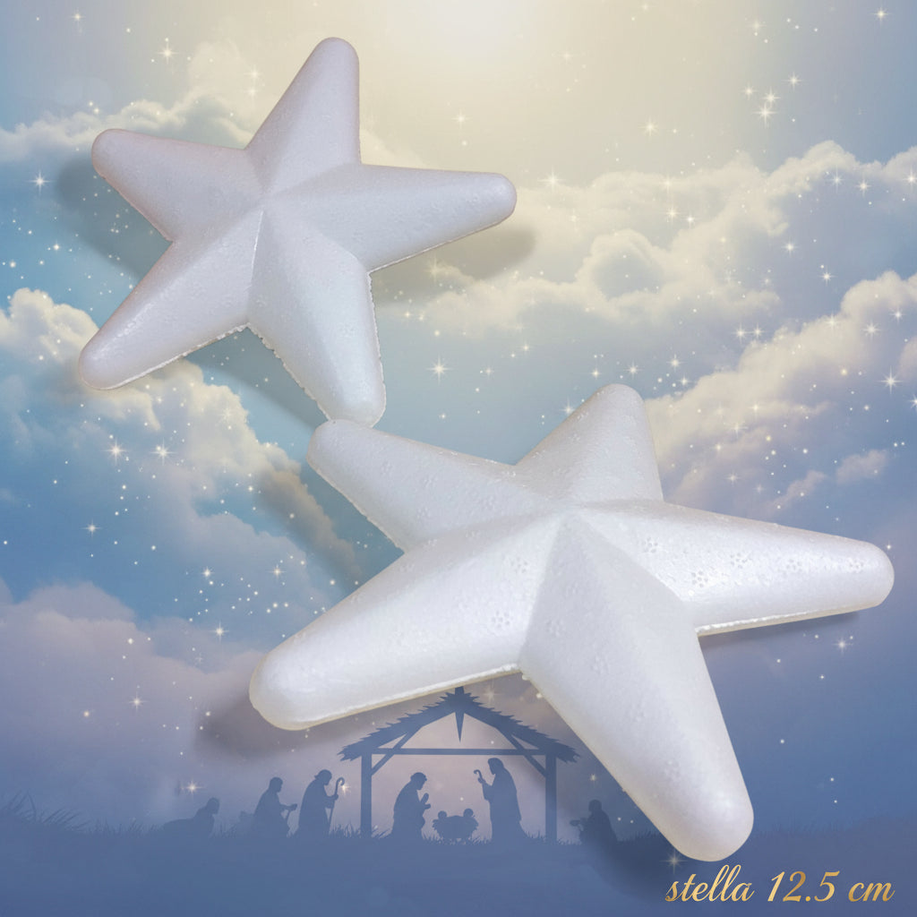 hobbistica styrofoam stella oggetti polistirolo sagome decorare fai da te albero natale addobbi natalizi e Presepe decorazioni tecnica perline fommy gomma crepla