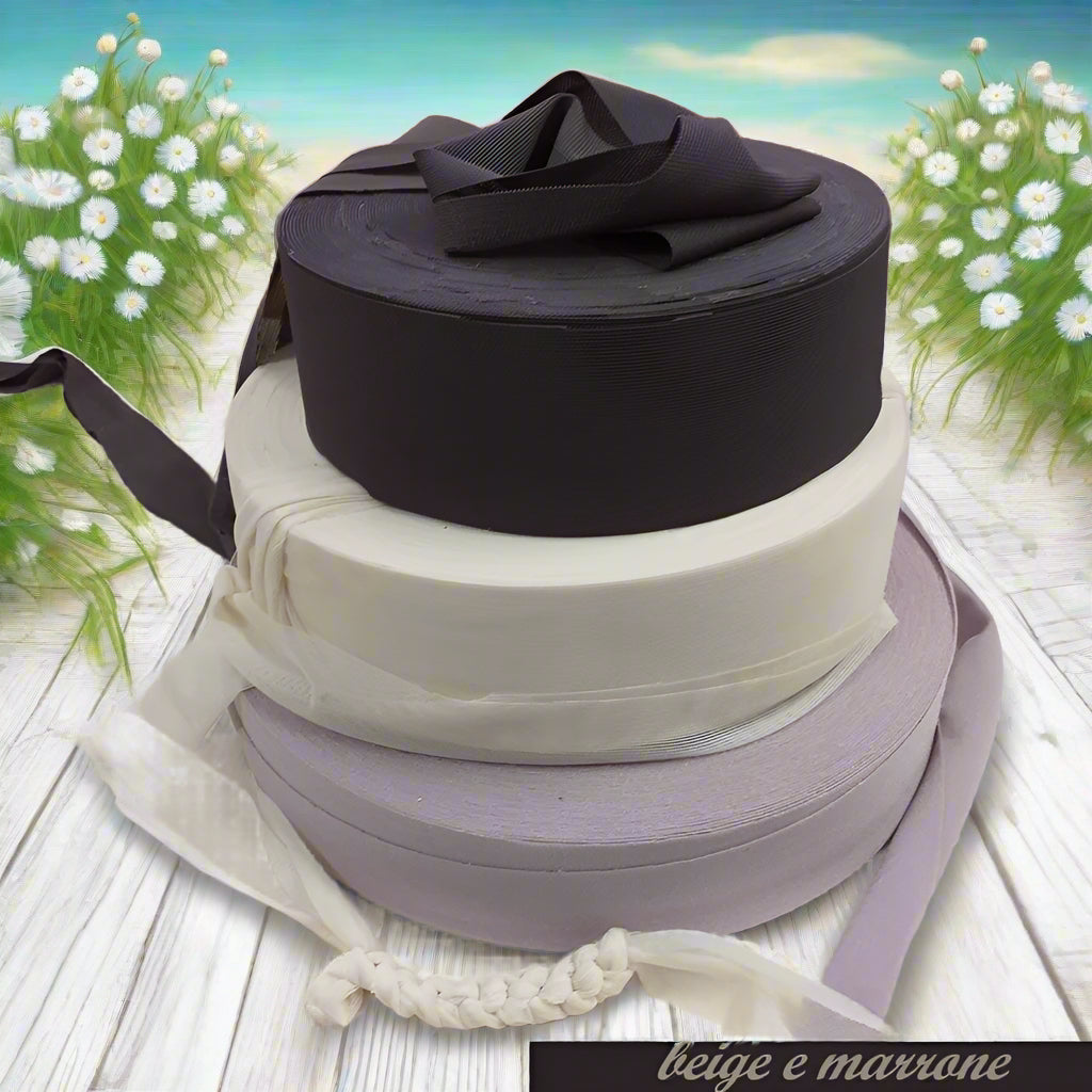 beige nocciola marrone colori autunnali 2025 misto assortiti stock a peso a kg sfumata misto fettuccia pizza lycra + tulle per borse uncinetto crochet net bags modello clutch pochette cerimonia