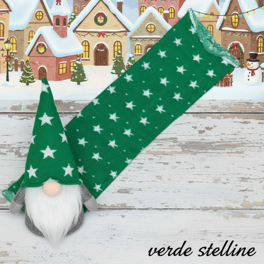 shabby chic verde maglia stelline stafil elasticizzata tessuto stoffa forma tubolari per bambole di natale rivestire  palline polistirolo e gnomi nordici