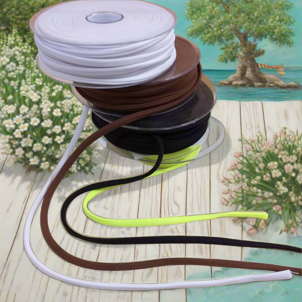 Fettuccia Elastica Bianca 5 Metri - Cordino In Lattice E Poliestere Per Cucito, Larghezza 2,5 Mm - Foto 7