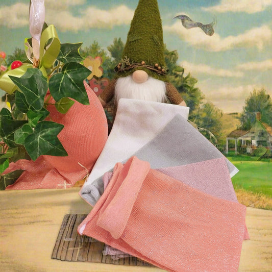 azzurro celeste bianco corallo rosa tubolari lamè maglina glitter brillantini  filato lurex luminoso brillante uso rivestire uova palline polistirolo centrotavola pasqua decorazioni fiori e acconciature bambole cucito creativo