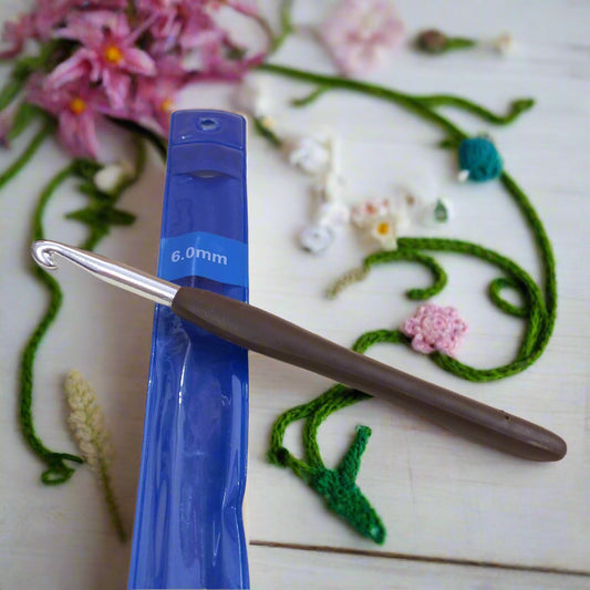 idea fiorellini di lana fiori uncinetto uncini da 6.0 manico ergonomico per filato grosso fettuccia fiori borse