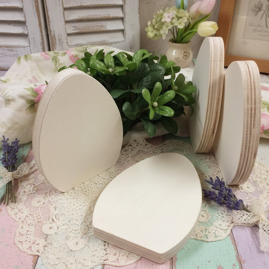 fette di legno uovo piccolo sagoma ovetto basi supporti sostegni per centrotavola fuoriporta da decorare decoupage pannolenci colorare dipingere per addobbi decorazioni pasquali fai da te