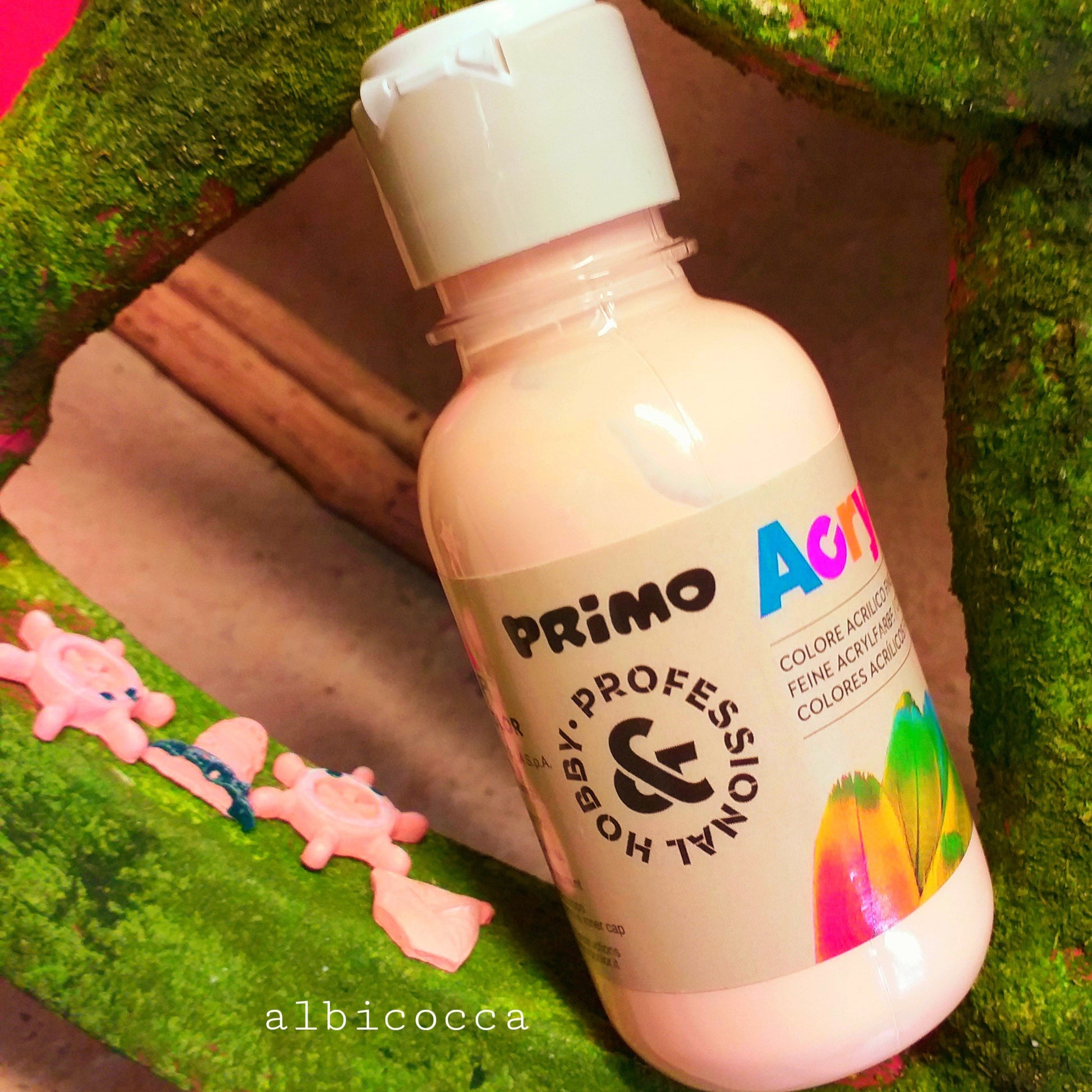 402TA125331 primo Acryl hobby professional colore acrilico universale tempera rosa albicocca uso dipingere colorare pitturare gesso oggetti di paste modellabili cartone legno