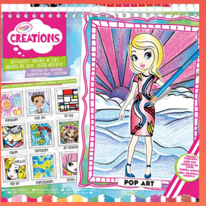 Album disegni bambini creativi giochi ragazzine storia dell'arte crayola disegno e colori attività manuali