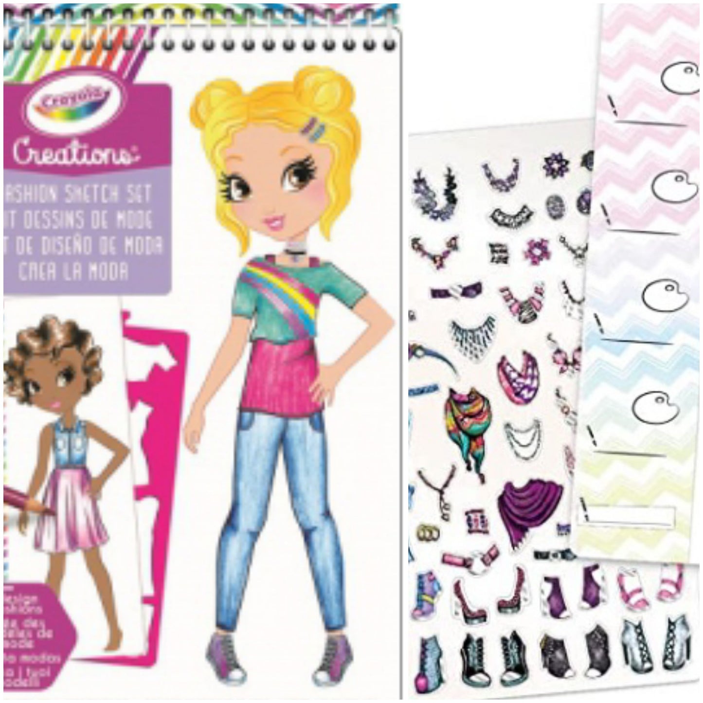 Album disegno bambini creativi crea la moda crayola Creations giochi attività da dipingere e colorare