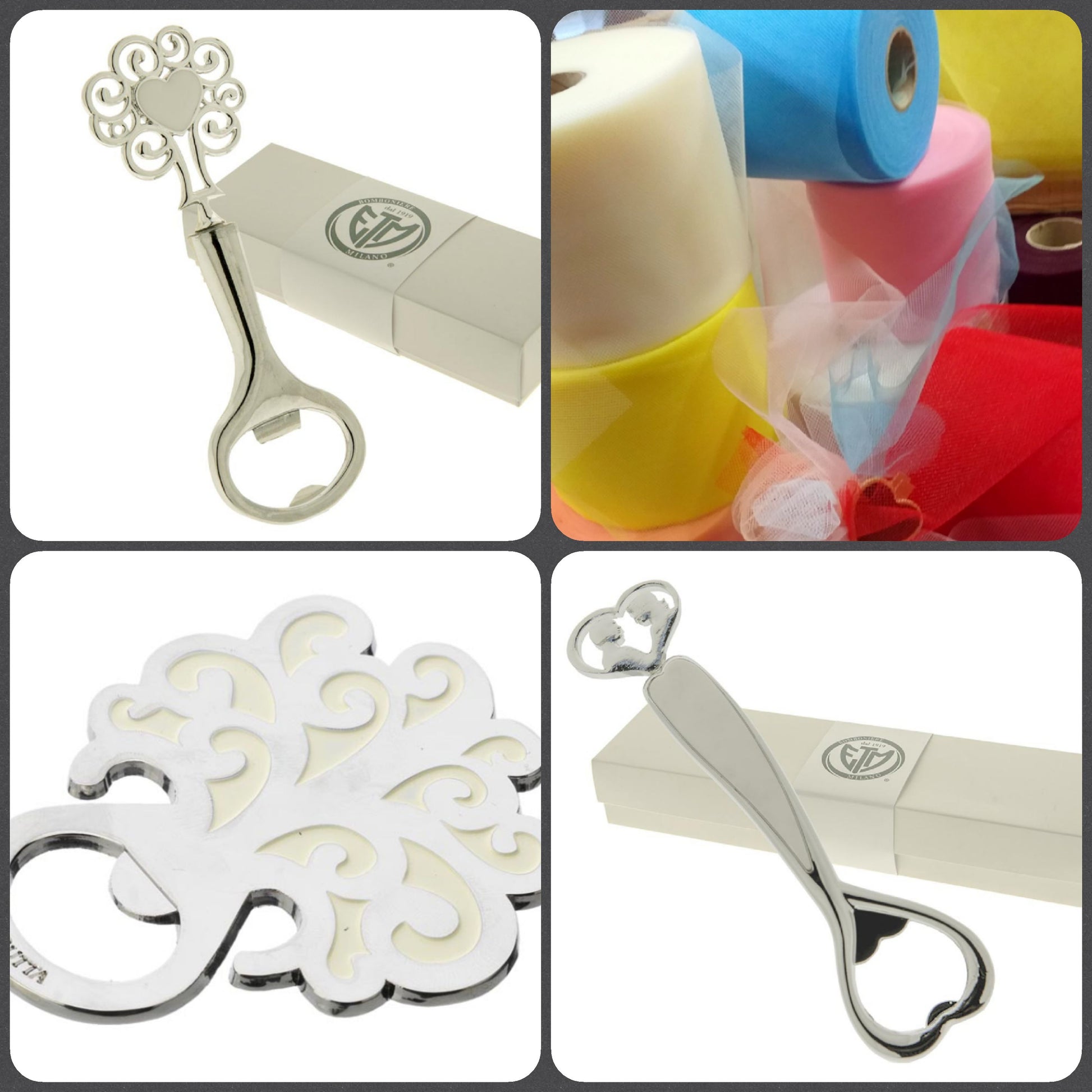 outlet oggettistica lotto vendita offerta negozio online stock bomboniere matrimonio apribottiglie cavatappi albero vita coppia sposi lui lei per confezionare ricordini comunione cresima nozze