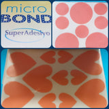cerchi e cuori micro bond stickers biadesive forme fustellati per decoupage articoli decorativi