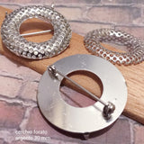basi per spille fai da te bigiotteria creare perline e charms ciondoli metallo argento cerchio forato 30 mm da ricamare con perle cristalli