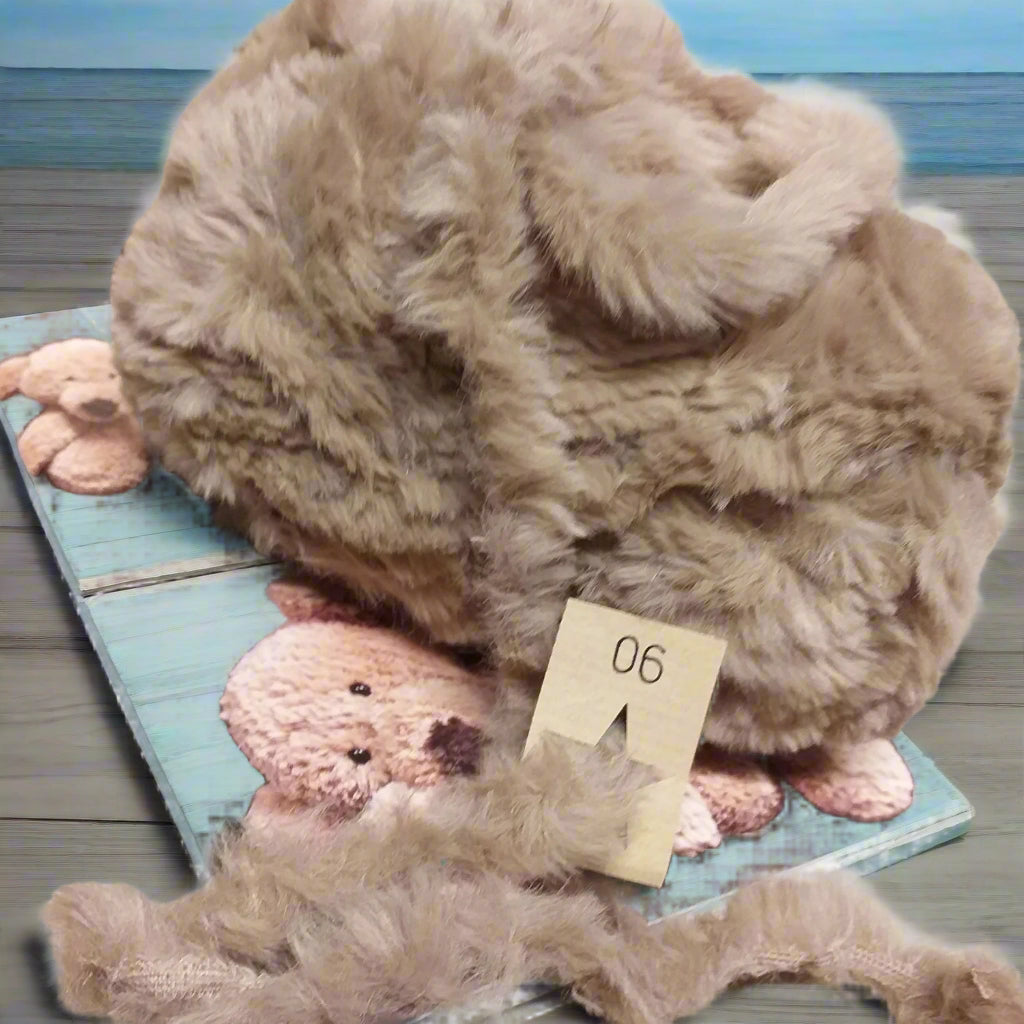 orsacchiotto peluche sferruzzare con gomitolo 100 g 60 m lana stafil cuddly beige sabbia filato pelliccia ecologica da lavorare a maglia ai ferri uncinetto uso per gilet coprispalle cappa mantella fascia capelli berretto cuffia bambole
