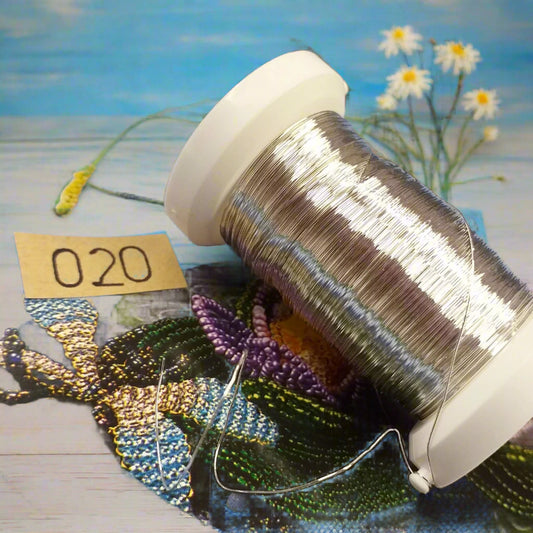 0.20 mm filo colore argento uso creazioni fiori perline bigiotteria gioielli collane composizioni fioristi hobby creativi bijoux