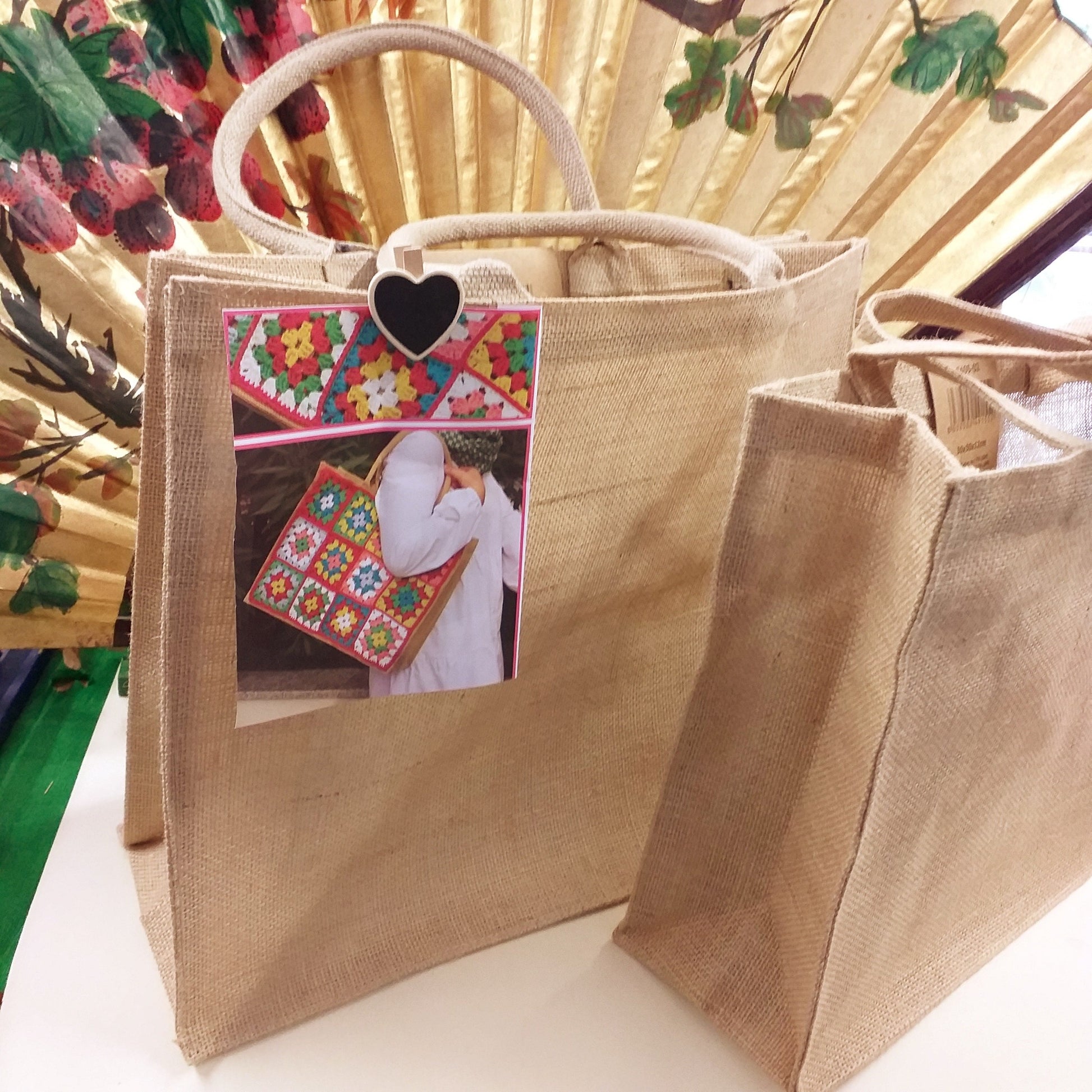 borse di juta da rivestire ad uncinetto di mattonelle piastrelle granny base iuta impermeabile da shopper portatile per la spesa da decorare ricamare dipingere piccola quadrata o grande rettangolare