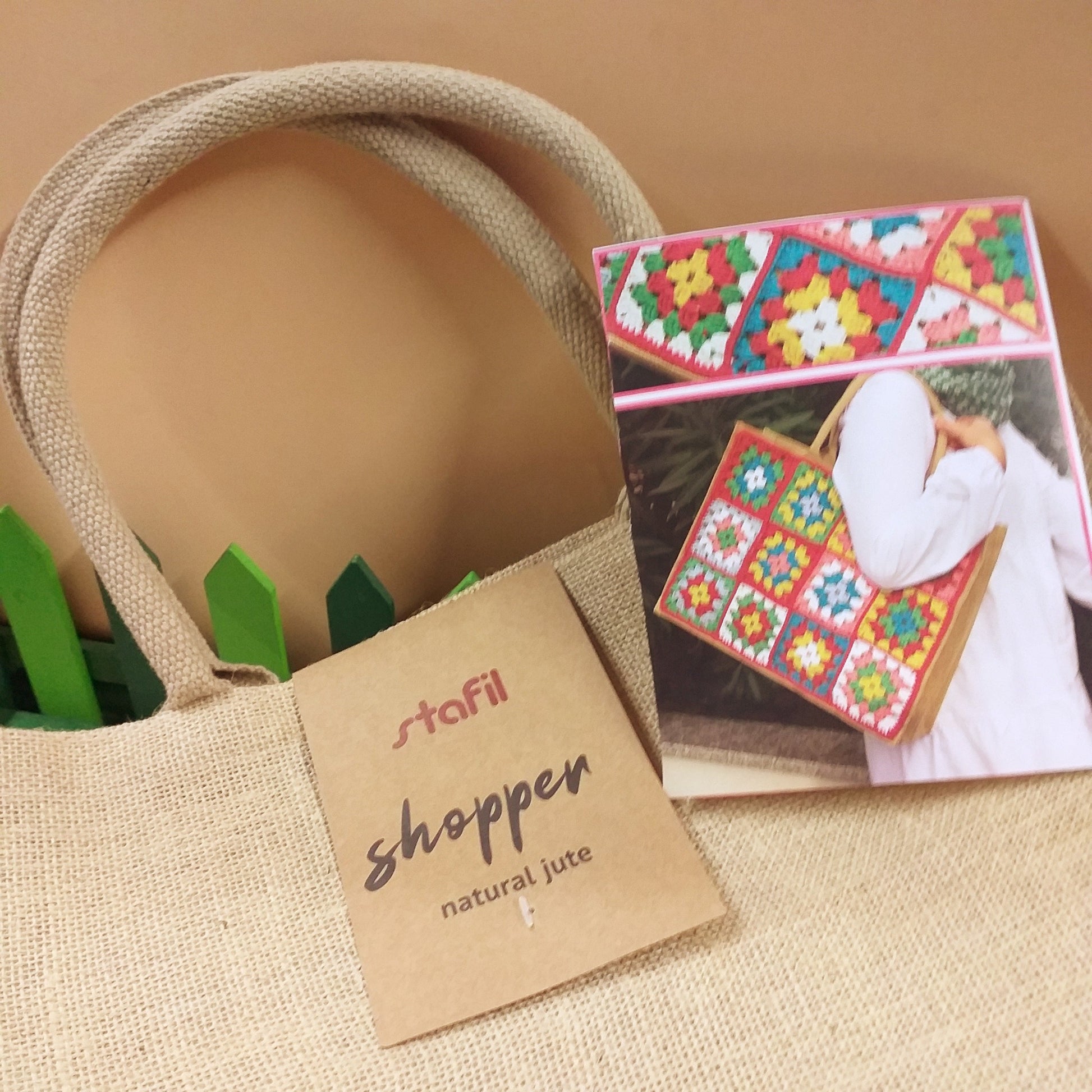 stafil shopper natural jute online vendita borsa juta da rivestire ad uncinetto di mattonelle piastrelle granny base iuta impermeabile da shopper portatile per la spesa da decorare ricamare dipingere pittura decoupage grande rettangolare estiva mare quadrata piccola da città