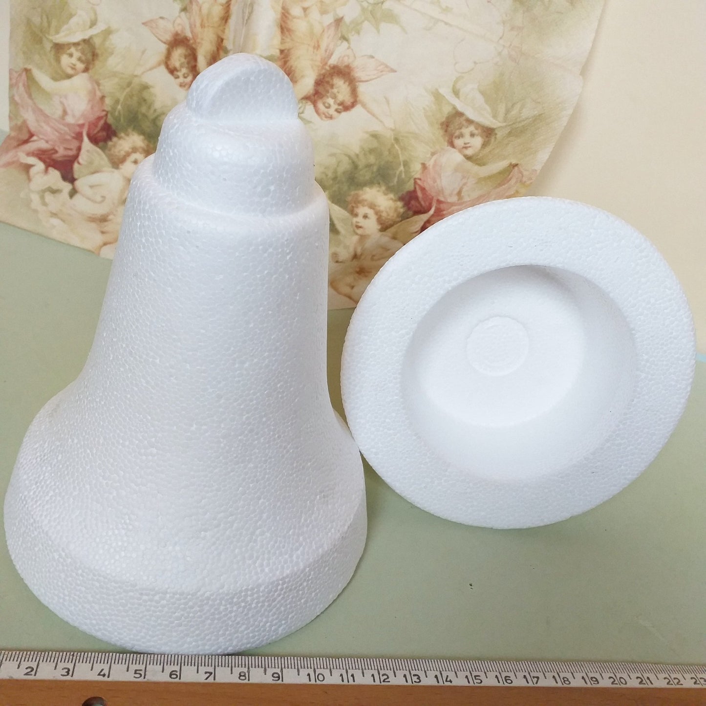 forme polistirolo campane da decorare colorare rivestire campanelle grandi per addobbi pasquali centrotavola fuoriporta decorazioni albero Natale