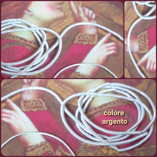 colore argento canutiglia 2 mm canottiglia collane bouillon biedermeier ricamo bigiotteria