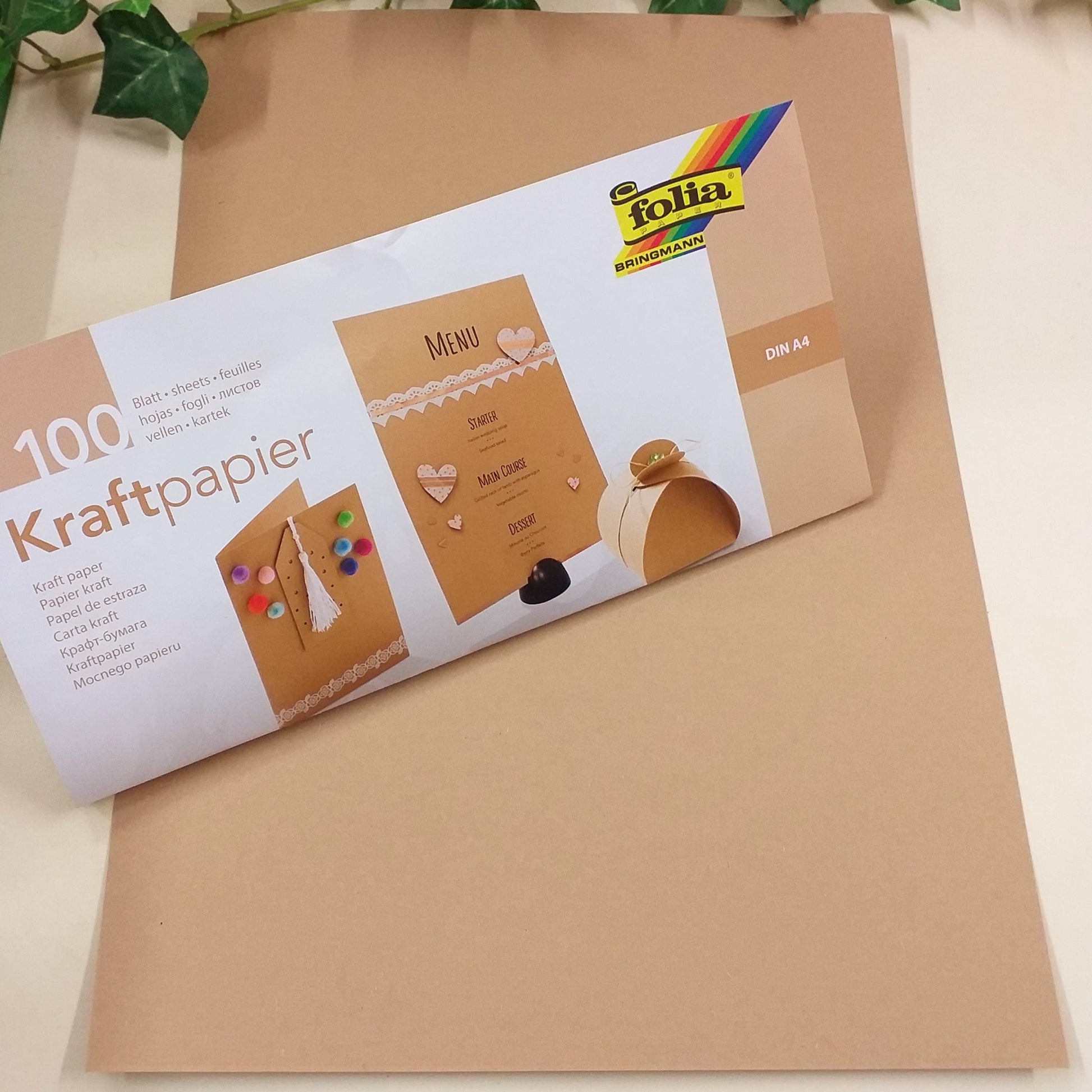 kraftpapier cartoncino A4 carta kraft colore beige uso hobbistica biglietti menù inviti scatoline bomboniere fai da te scrapbooking decoupage scatoline packaging particolare