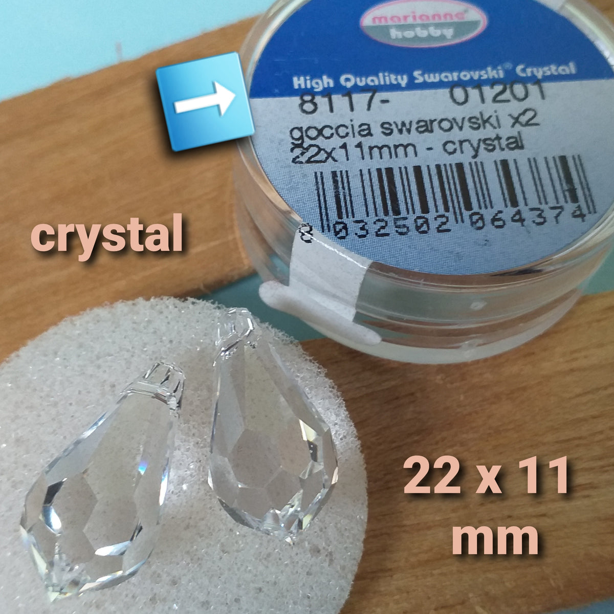 20 Pezzi 10x20mm Perline Di Vetro Ciondoli Perline A Goccia - Foto 9