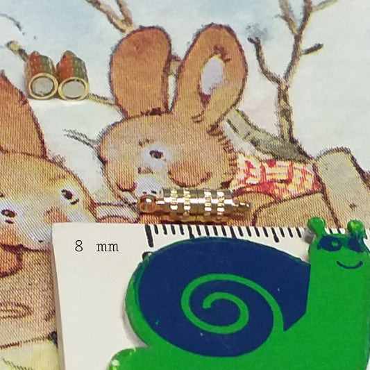 8 mm metallo dorato Chiusure magnetiche per bigiotteria bracciali collane accessori a calamita barretta magnete