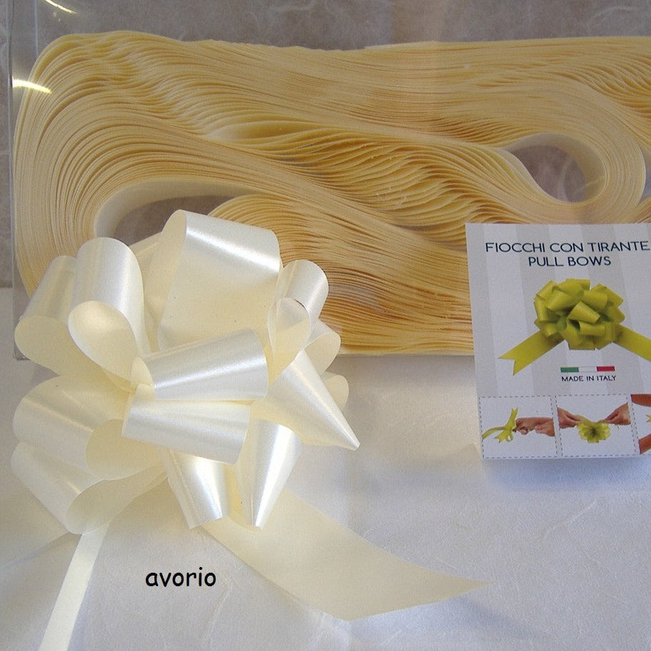 coccarde avorio matrimonio fai da te fiocchi auto sposi invitati addobbi allestimento confettata ad uso packaging vetrinistica comunione battesimo compleanno anniversario
