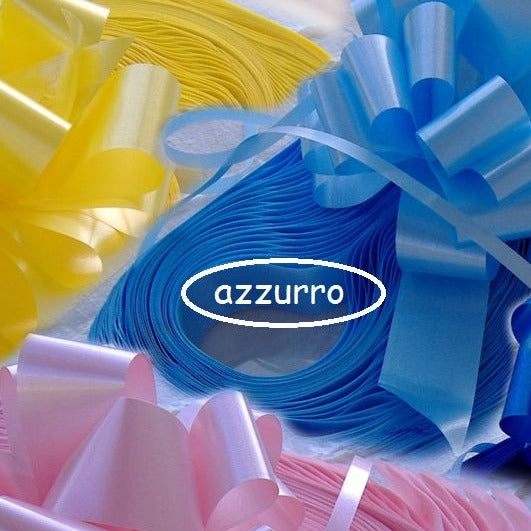 coccarde azzurre matrimonio fai da te fiocchi auto sposi invitati addobbi allestimento confettata ad uso packaging vetrinistica comunione battesimo compleanno anniversario