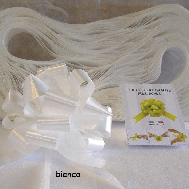coccarde bianche matrimonio fai da te fiocchi auto sposi invitati con tirante addobbi allestimento confettata ad uso packaging vetrinistica comunione battesimo compleanno anniversario